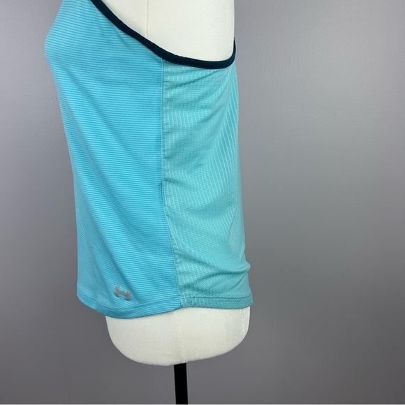 Under Armour Women’s Heat Gear Fitted Racerback  Light Blue Tank Top Size Small - Picture 6 of 6